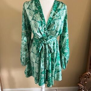 Sheike Flirty Green Mini Dress Size 6